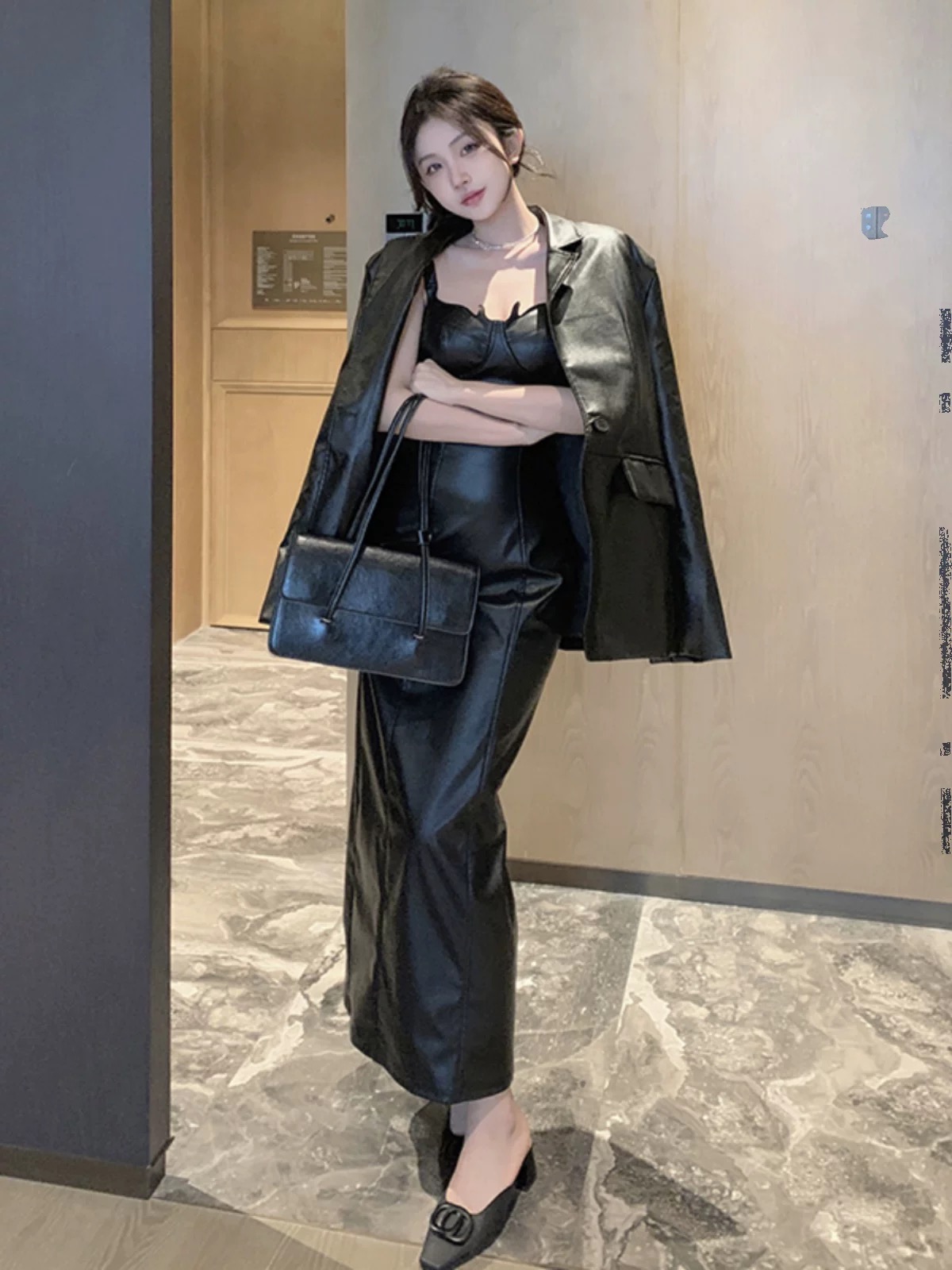 Out of the ordinary leather dress CBC1360 images